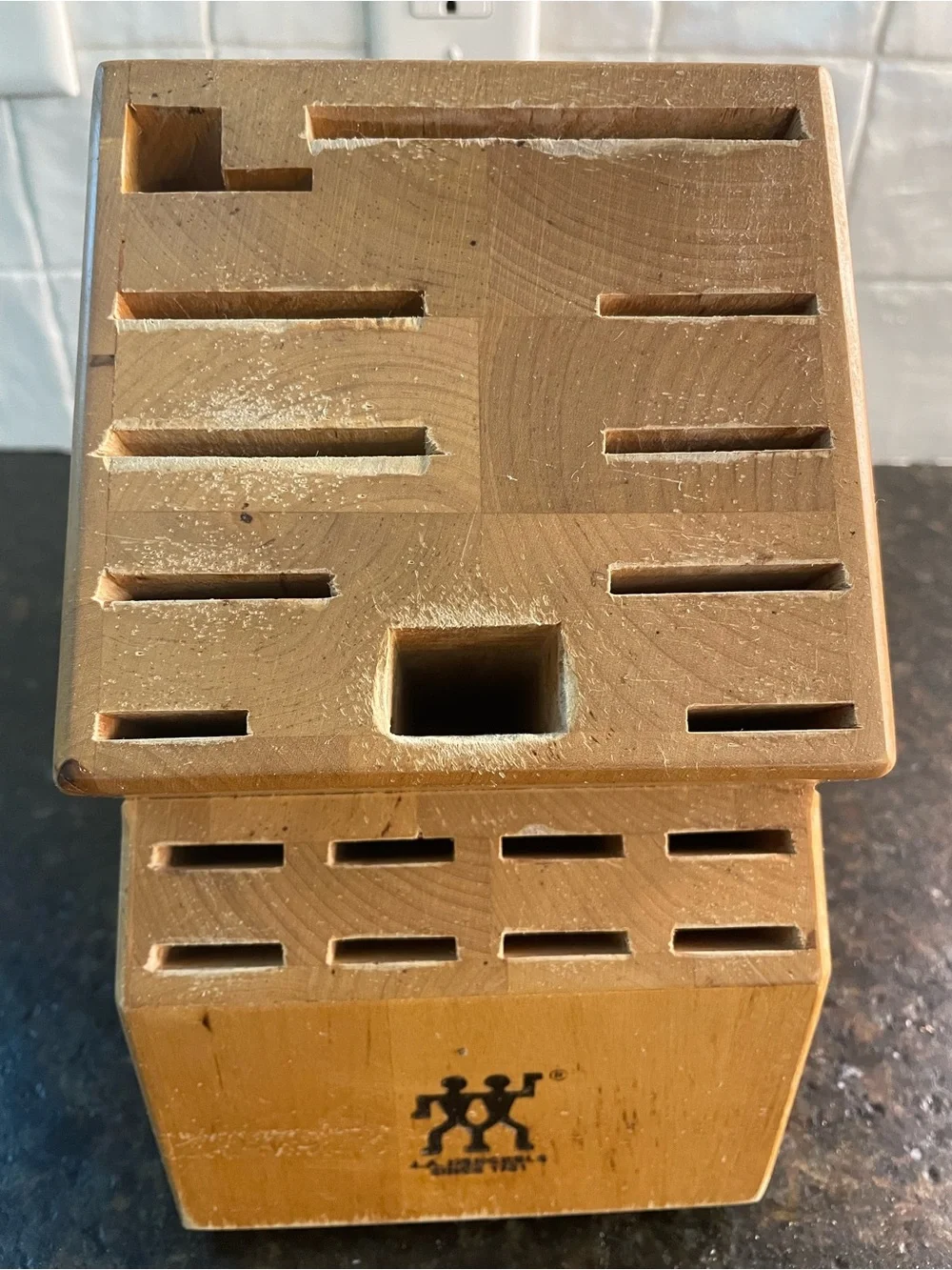 J.A. Henckels 19-Slot Wooden Super Knife Storage Block